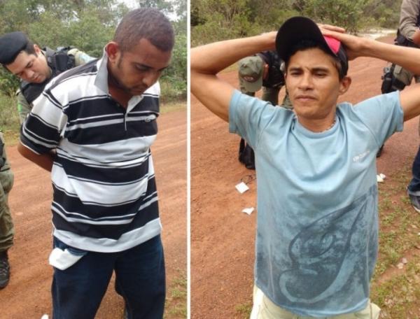 Pol&iacute;cia prende dois homens com drogas em estrada vicinal no interior do Piau&iacute;.(Imagem:Campomaioremfoco)
