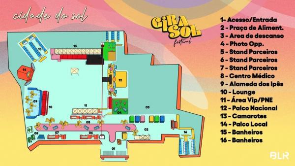  Mapa do Festival GiraSol(Imagem:Divulga&ccedil;&atilde;o )