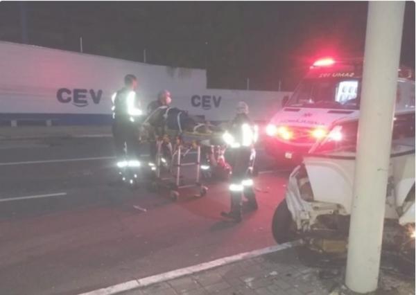 Grave colisão deixa irmãos feridos na avenida Frei Serafim em Teresina
