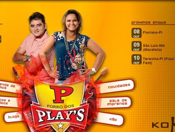 Agenda da Banda Forr&oacute; dos Plays no site oficial da banda(Imagem:divulga&ccedil;&atilde;o)