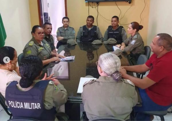 Patrulha Maria da Penha reforça compromisso em reunião estratégica no 3º BPM de Floriano