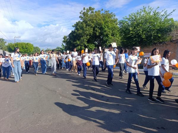 Prefeitura de Bar&atilde;o de Graja&uacute; realiza caminhada da campanha Fa&ccedil;a Bonito em combate ao abuso sexual infantil(Imagem:FlorianoNews)