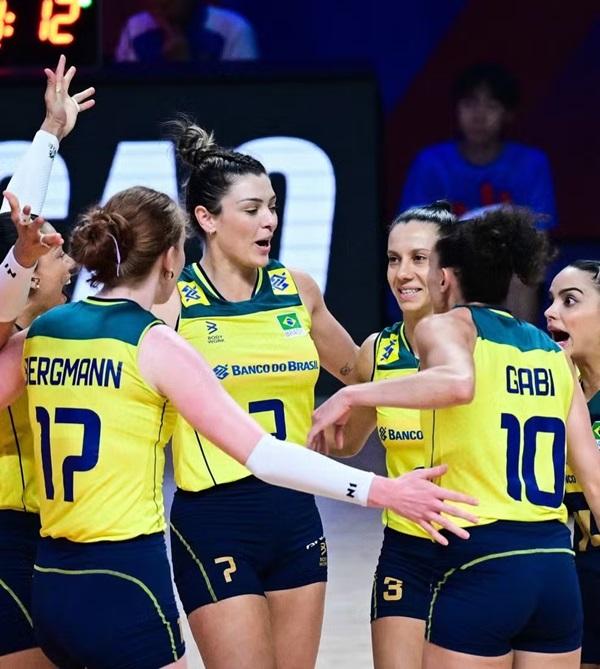 Brasil vence Tail&acirc;ndia na Liga das Na&ccedil;&otilde;es Feminina de V&ocirc;lei (Imagem:CBV)