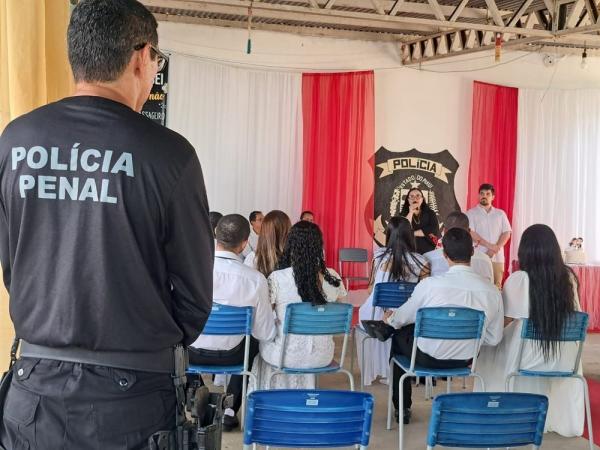 Sejus e Justi&ccedil;a Itinerante realizam casamentos em duas unidades do sistema prisional no Piau&iacute;.(Imagem:Divulga&ccedil;&atilde;o)