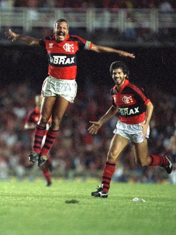 Junior em a&ccedil;&atilde;o pelo Flamengo em 1992.(Imagem:Ag&ecirc;ncia O Globo)