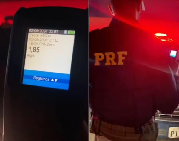 Motociclista é preso com índice de embriaguez equivalente a 35 latas cervejas no Piauí