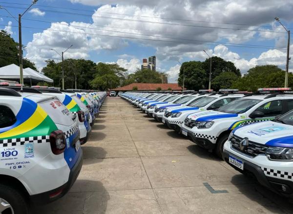 Governo entrega mais de 130 viaturas e lan&ccedil;a nova modalidade de patrulhamento.(Imagem:Izabella Lima/g1)