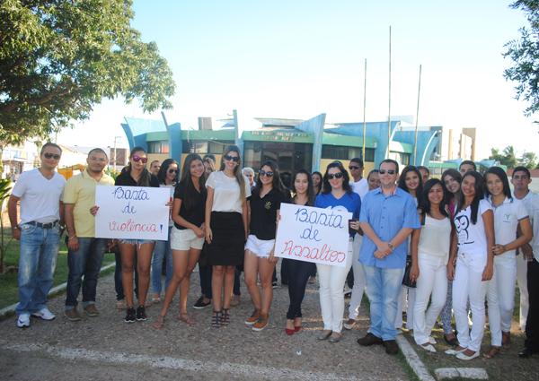 FAESF participa de manifestação contra a violência em Floriano.(Imagem:FAESF)