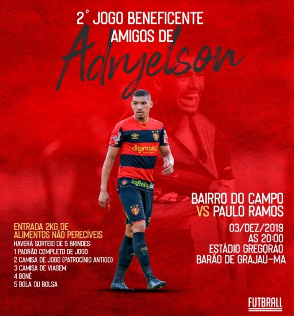 Jogo beneficente em Barão de Grajaú vai arrecadar alimentos para famílias carentes