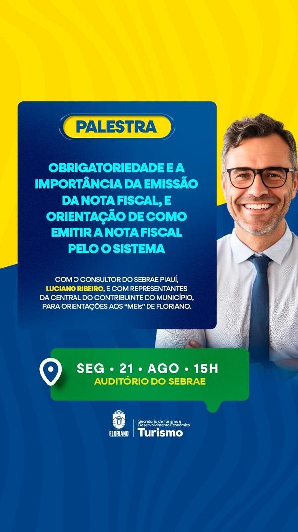 Palestra no Sebrae aborda importância da emissão da Nota Fiscal para MEIs de Floriano