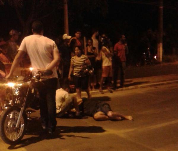 Acidente envolve caminh&atilde;o e motocicleta na Avenida Calixto Lobo.(Imagem:Divulga&ccedil;&atilde;o)