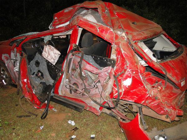 Empres&aacute;rio atropelou animal morto e saiu da pista.(Imagem:Clique Piripiri)