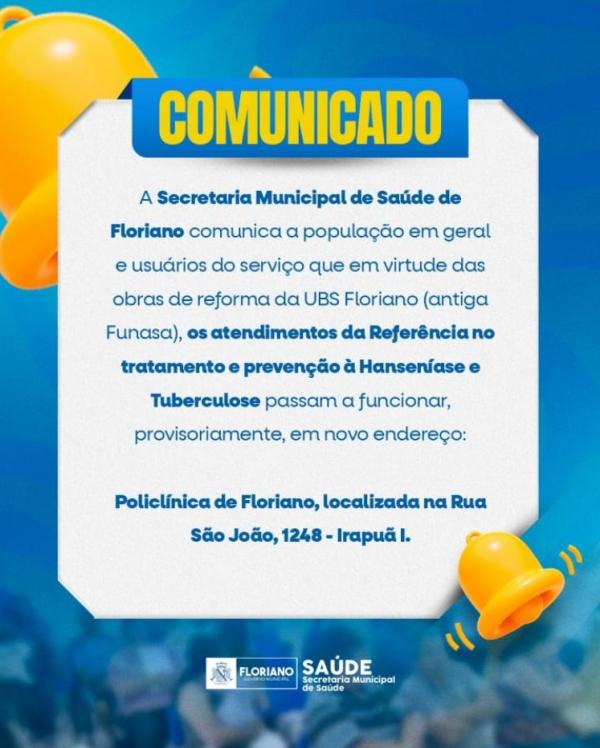 Mudança no local de atendimento da Referência em Hanseníase e Tuberculose