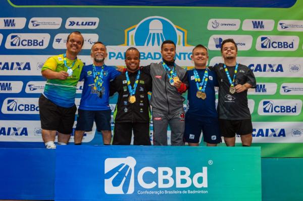 Atleta piauiense sobe ao pódio na etapa nacional de parabadminton em São Paulo(Imagem:Ascom Secepi)