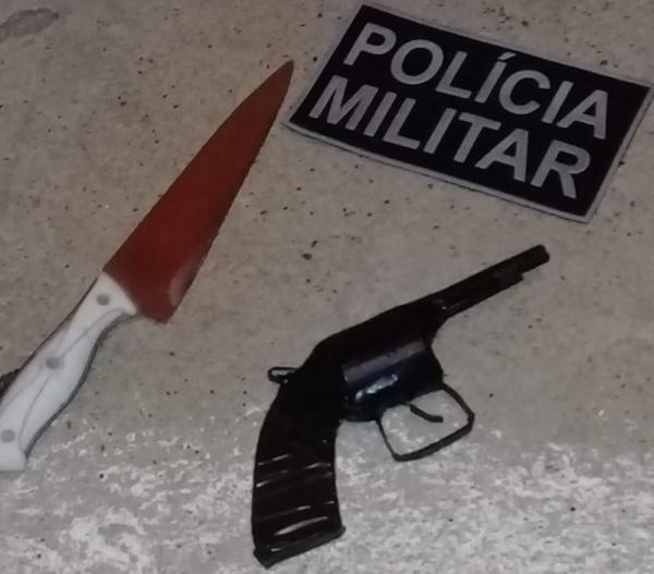 Suspeitos de assaltos são flagrados com arma de brinquedo durante blitz em Campo Maior