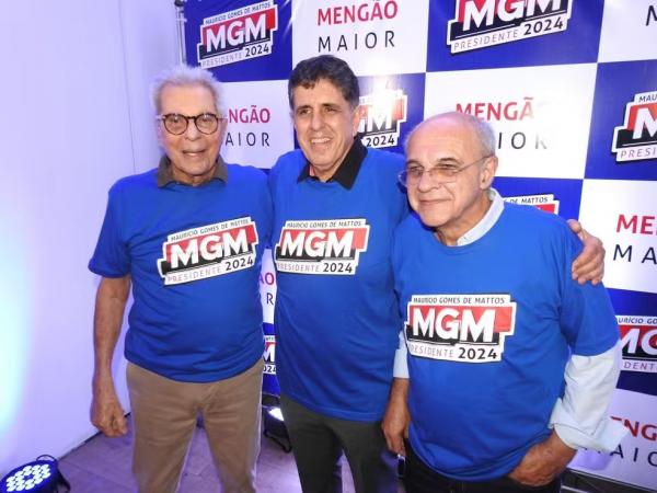 Maur&iacute;cio Gomes de Mattos lan&ccedil;a candidatura com apoio de M&aacute;rcio Braga e Eduardo Bandeira de Mello.(Imagem:Fred Gomes / ge)