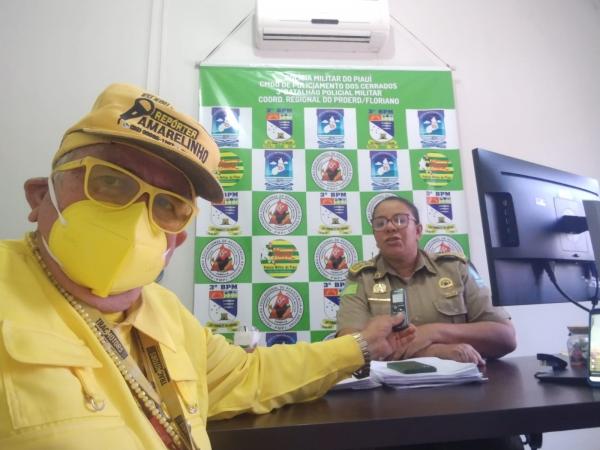 Major Leucijane Barbosa, subcomandante do 3&ordm; Batalh&atilde;o de Pol&iacute;cia Militar de Floriano.(Imagem:FlorianoNews)