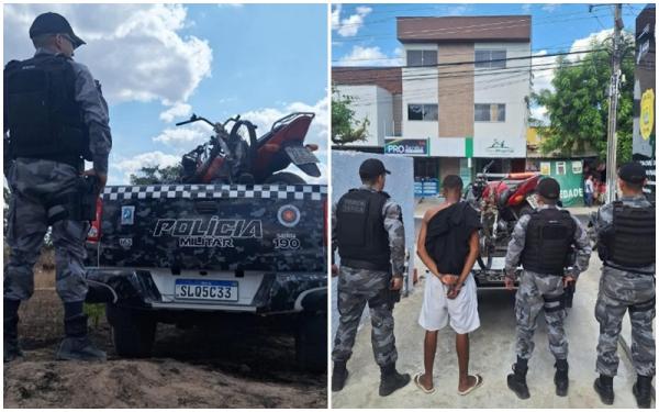 2&ordf; Cia For&ccedil;a T&aacute;tica/ROCAM recupera motos furtadas e prende golpista em Floriano(Imagem:Reprodu&ccedil;&atilde;o/Instagram)