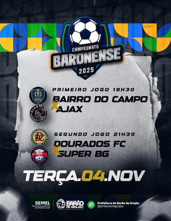 Terça-feira é dia de bola rolando no Campeonato Baronense 2025