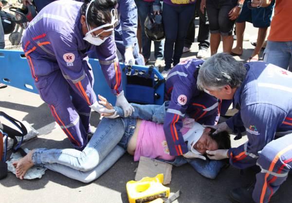 Motociclista foi atropelada na Zona Leste de Teresina