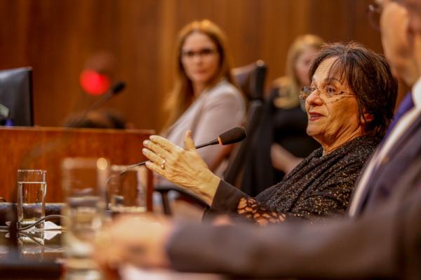 Maria da Penha ressaltou a import&acirc;ncia da fiscaliza&ccedil;&atilde;o dos crimes de viol&ecirc;ncia dom&eacute;stica.(Imagem:Thiago Amaral/Alepi)