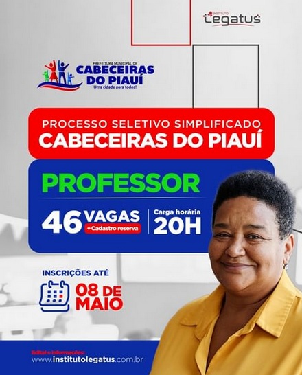 Abertas as inscrições de processo seletivo no município de Cabeceiras do Piauí