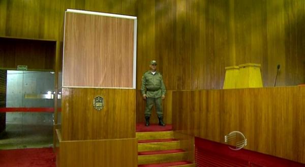 Cabine de vota&ccedil;&atilde;o instalada em uma das tribunas da Casa.(Imagem:Cidade Verde)