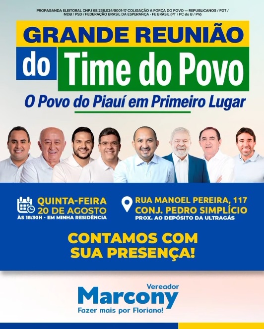 Time do Povo realiza reunião em Floriano com presença de Rafael Fonteles e candidatos a deputado