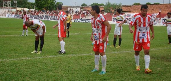 Goleada sofrida diante do River-PI, ainda pesa no elenco do Cai&ccedil;ara.(Imagem:Renan Morais)