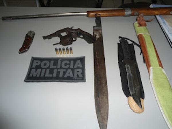 Opera&ccedil;&atilde;o cat&ecirc;nula faz apreens&atilde;o de armas na &aacute;rea de Fronteiras.(Imagem:Divulga&ccedil;&atilde;o)