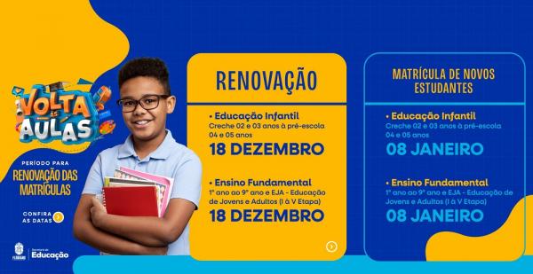 Educa&ccedil;&atilde;o de Floriano divulga edital de matr&iacute;culas para o ano letivo de 2024.(Imagem:Secom)