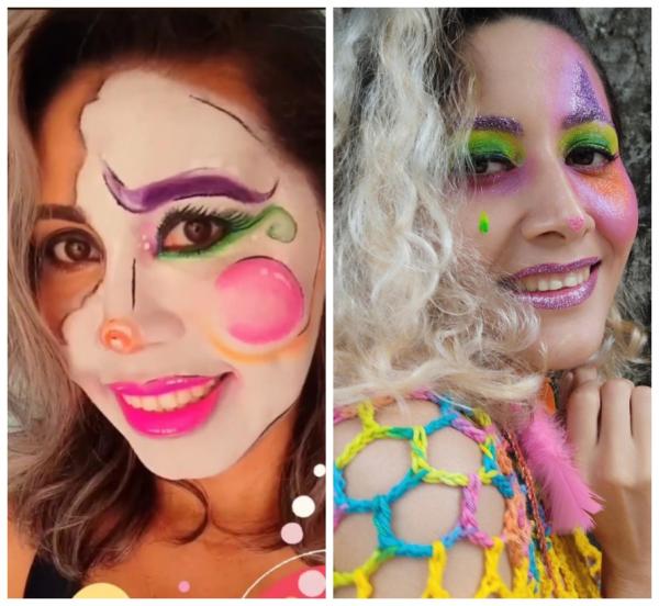 Maquiagem art&iacute;stica para o Carnaval.(Imagem:Reprodu&ccedil;&atilde;o/Instagram @dnaemcores)