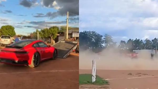 Porsche e picape usadas em "cavalo de pau" são recolhidas após manobras perigosas no PI