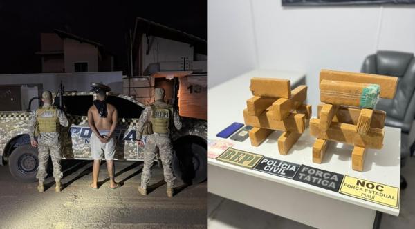 Suspeitos de tráfico são detidos com 15 tabletes de maconha dentro de mala em ônibus interestadual