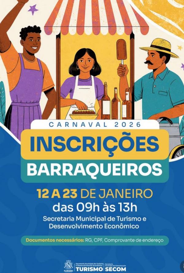 Prefeitura de Floriano abre inscrições para barraqueiros do Carnaval 2026 a partir de segunda-feira(Imagem:Reprodução/Redes sociais)