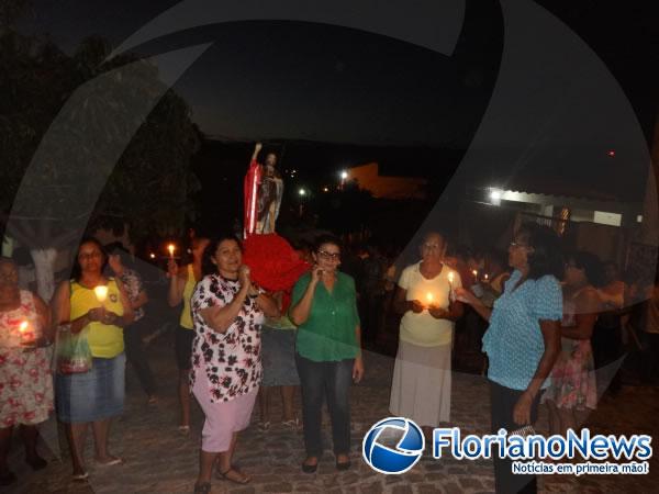 Prociss&atilde;o encerrou festejos de S&atilde;o Jo&atilde;o Batista no bairro Taboca.(Imagem:FlorianoNews)