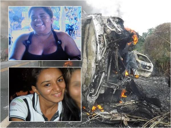 Caroline, e mais abaixo, Juliete, v&iacute;timas da trag&eacute;dia desta quinta-feira (13/06).(Imagem:180Graus)