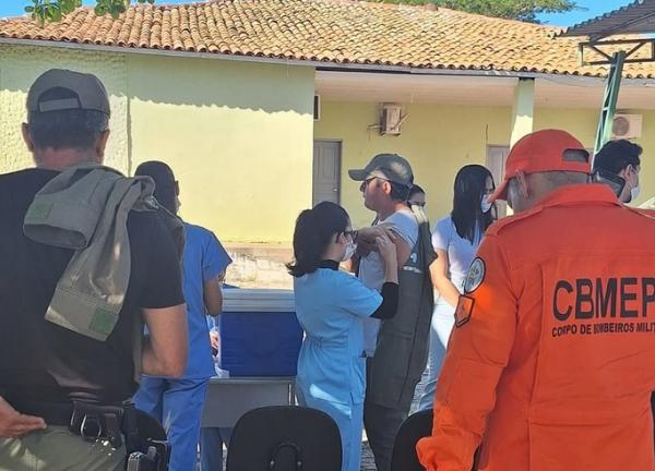 3º BPM de Floriano recebe ação de vacinação em parceria com a Secretaria Municipal de Saúde