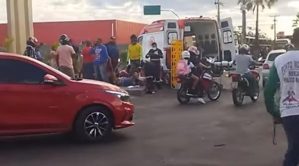 Motociclista tem pé amputado após grave acidente na Avenida Calisto Lobo, em Floriano
