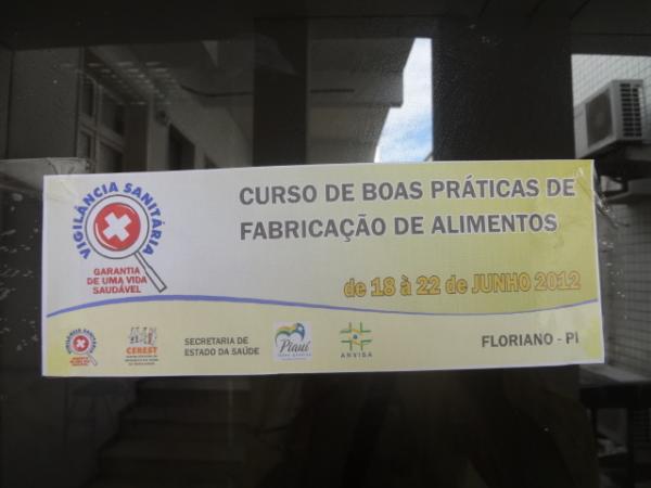 Curso de Boas Pr&aacute;ticas de Fabrica&ccedil;&atilde;o de Alimentos.(Imagem:FlorianoNews)