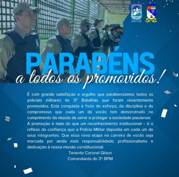 Tenente-Coronel Gilson Leite parabeniza policiais promovidos.(Imagem:Reprodu&ccedil;&atilde;o/Instagram)