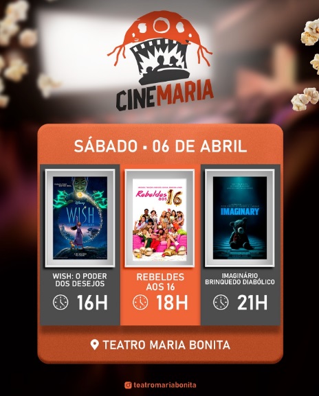 Cine Maria: Uma viagem pelos desejos, rebeldias e imaginação no Teatro Maria Bonita neste sábado