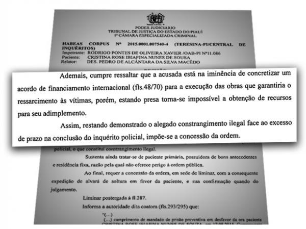 Habeas Corpus foi concedido pelo Tribunal de Justi&ccedil;a do Piau&iacute;.(Imagem:Reprodu&ccedil;&atilde;o)