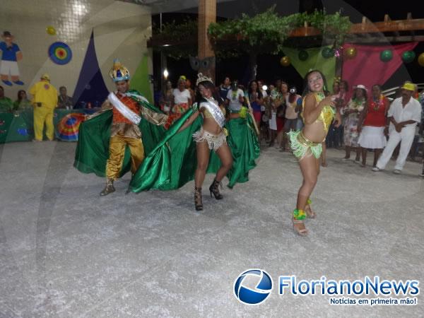 Paulo C&eacute;sar (Rei Momo), Marana Edny (Rainha do Carnaval) e Noelma Lopes (Musa do Carnaval).(Imagem:FlorianoNews)