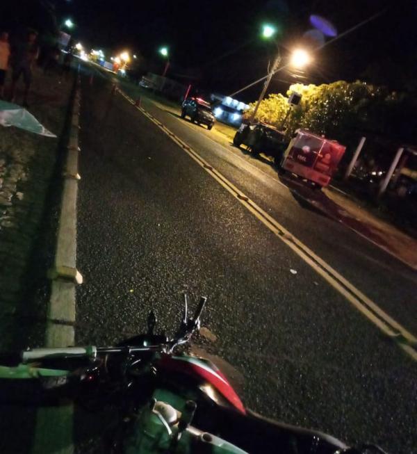 Motociclista morre após perder o controle e bater a cabeça em acidente na BR-316