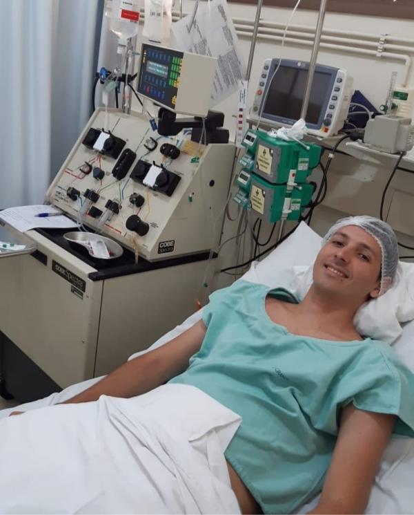 Piauiense doa medula &oacute;ssea pela 2&ordf; vez em menos de quatro meses para a mesma pessoa.(Imagem: Arquivo Pessoal/Cristiano Neto)