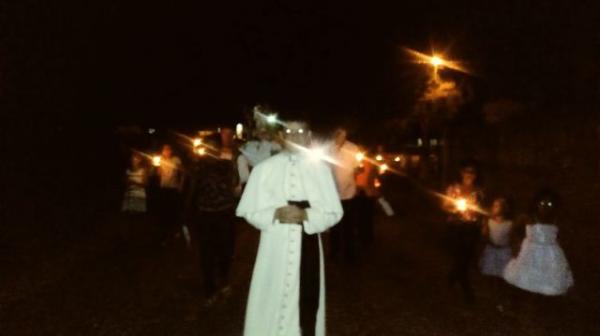 Festejo de S&atilde;o Jo&atilde;o Batista &eacute; encerrado com prociss&atilde;o e missa no bairro Taboca.(Imagem:FlorianoNews)
