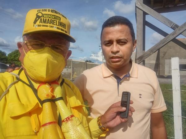 Rep&oacute;rter Amarelinho e o deputado estadual Francisco Costa(Imagem:FlorianoNews)