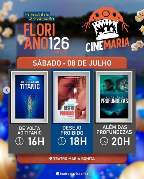 Cine Maria celebra o aniversário de Floriano com programação especial