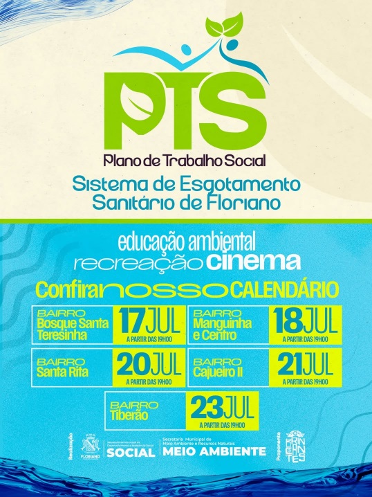 Plano de Trabalho Social leva educação ambiental, recreação e cinema aos bairros de Floriano